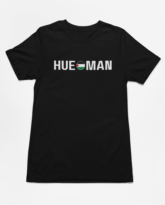 HUEMAN Support Palestine Tee- Black