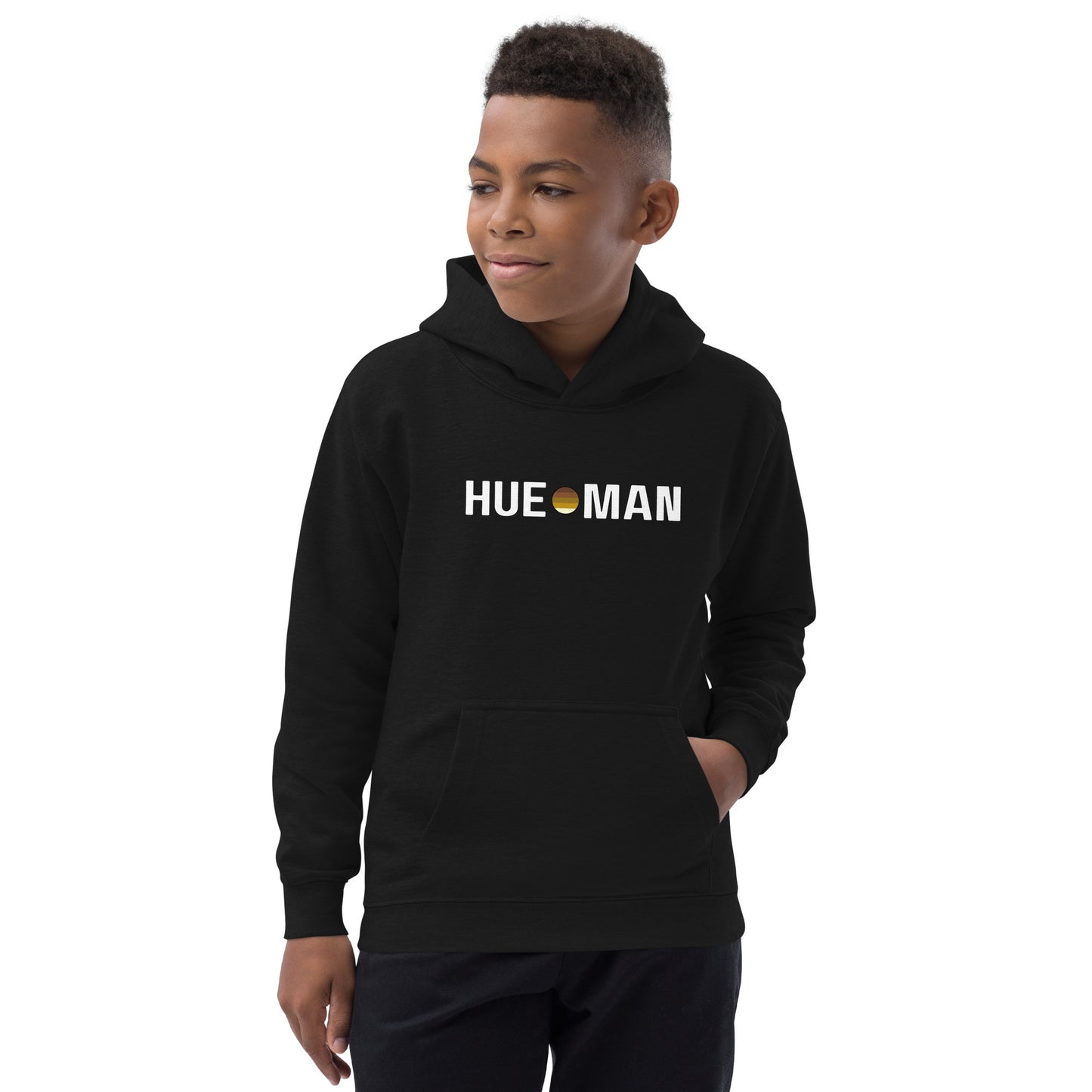 Kids HUEMAN Hoodie- Black